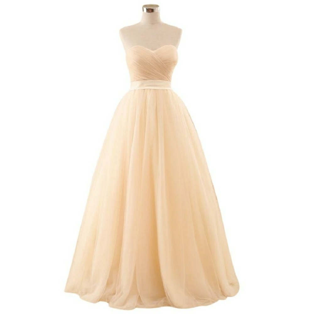 Peach/Champagne Tulle Princess Gown